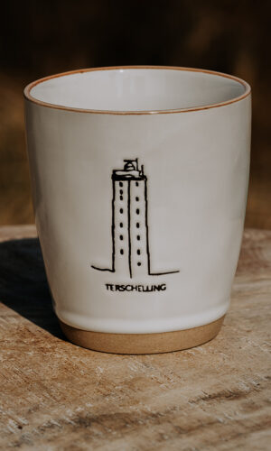 Waddenmokje Terschelling vuurtoren wit