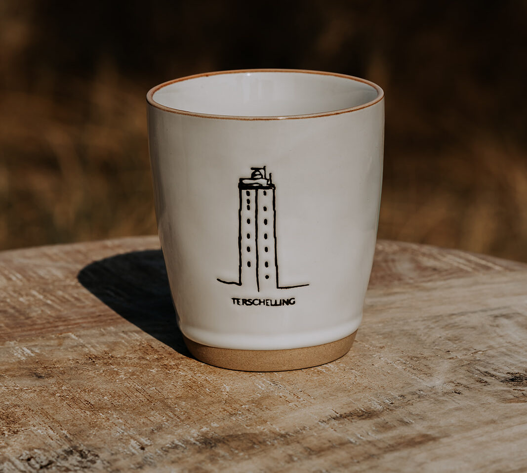 Waddenmokje Terschelling vuurtoren wit