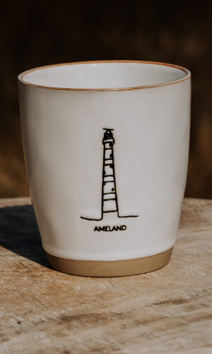 Waddenmokje Ameland vuurtoren wit