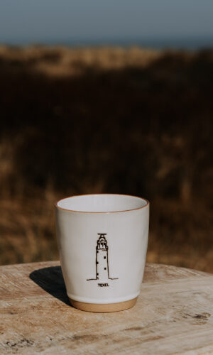 Waddenmokje Texel vuurtoren wit